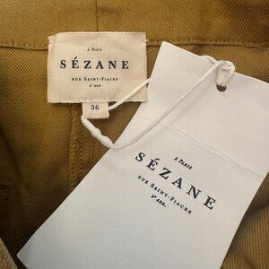 NWT Sezane  Paperbag Waist Twill Pants